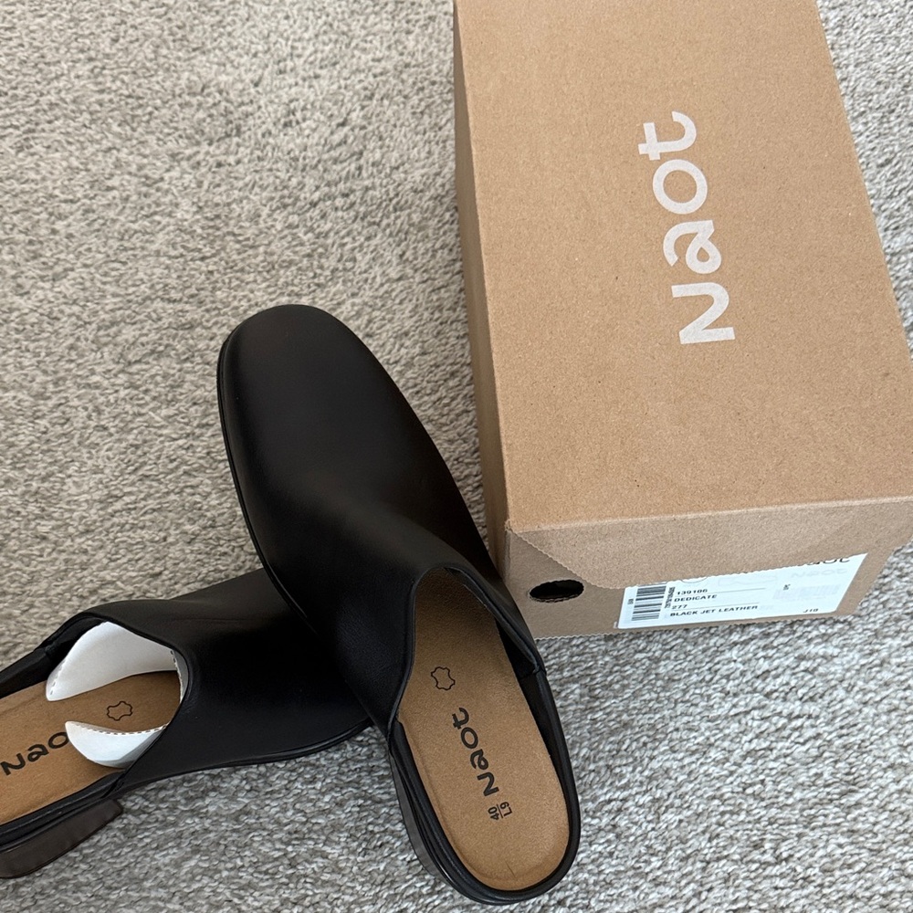 Naot Women's Classic Black Mules